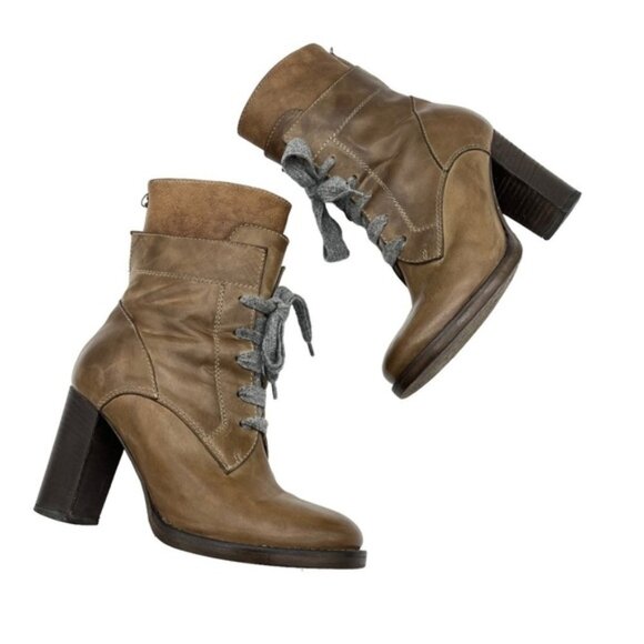Brunello Cucinelli Leather Lace-Up Boot Size EU 37 - Picture 6 of 12